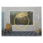 Paolo Pibi, Layers, acrilico su tavola, 50x70cm, 2025, mostra &ldquo;Minimi Mondi&rdquo;, Antonio Colombo a Milano, Installation view