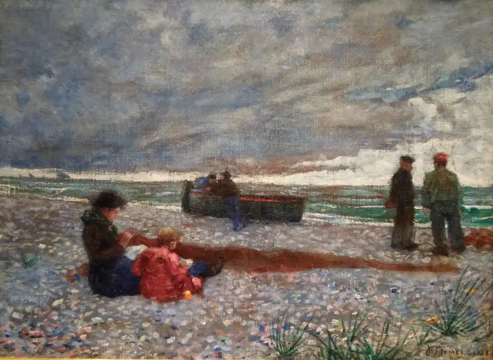Plinio Nomellini, sulla spiaggia