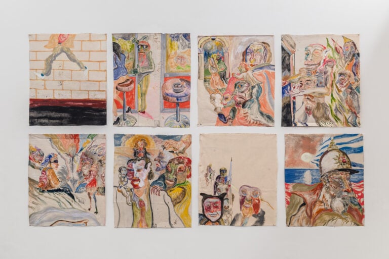 Pier Paolo Perilli "I quadrucci" Installation view, Galleria Eugenia Delfini Roma