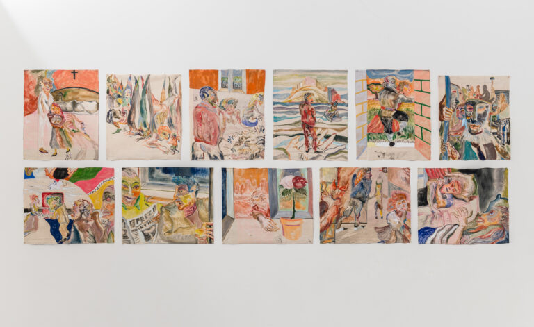 Pier Paolo Perilli "I quadrucci" Installation view, Galleria Eugenia Delfini Roma