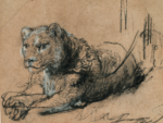 Rembrandt, Young Lion Resting. Courtesy Sotheby's