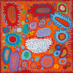 Yayoi Kusama, Everything about My Love, 2013. From the My Eternal Soul series 2009&ndash;2021. Acrylic on canvas, 194 x 194 cm. Collection of the artist &copy; YAYOI KUSAMA