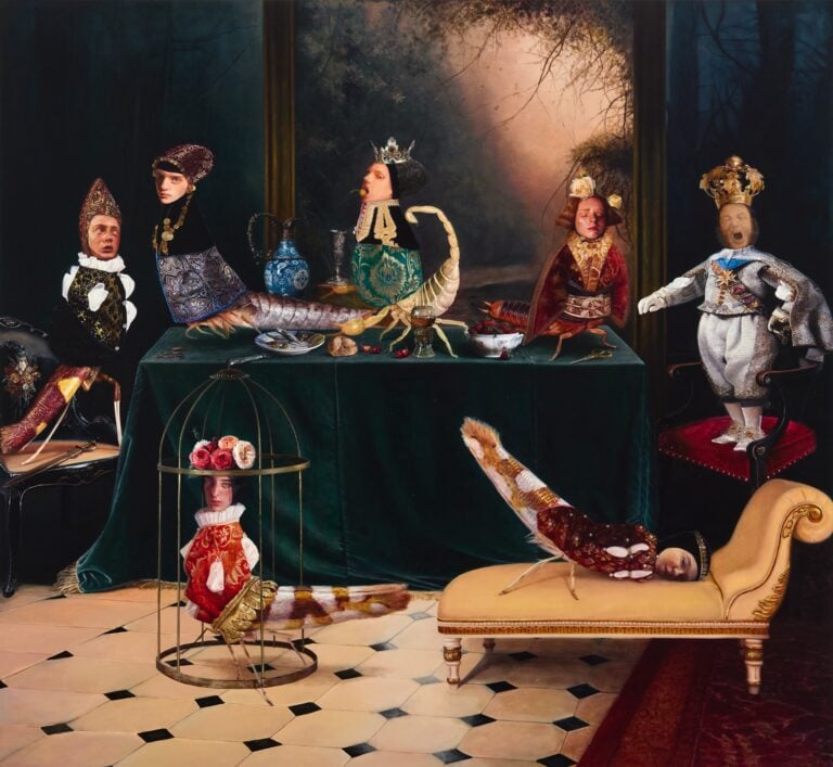 Teodora Axente, The Seven Sins, 2025, olio su tela, 200 x 250 cm, courtesy Gallery Rosenfled, London