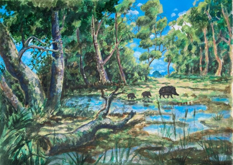 Un dipinto di Pasquale Gadaleta. Courtesy l'artista