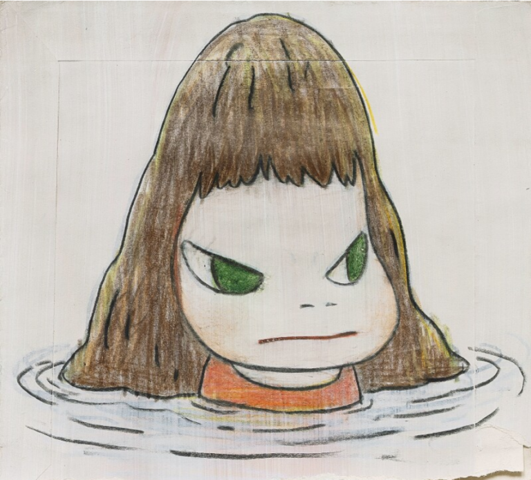 Yoshitomo Nara, In the Puddle (2004). Courtesy of Sotheby's