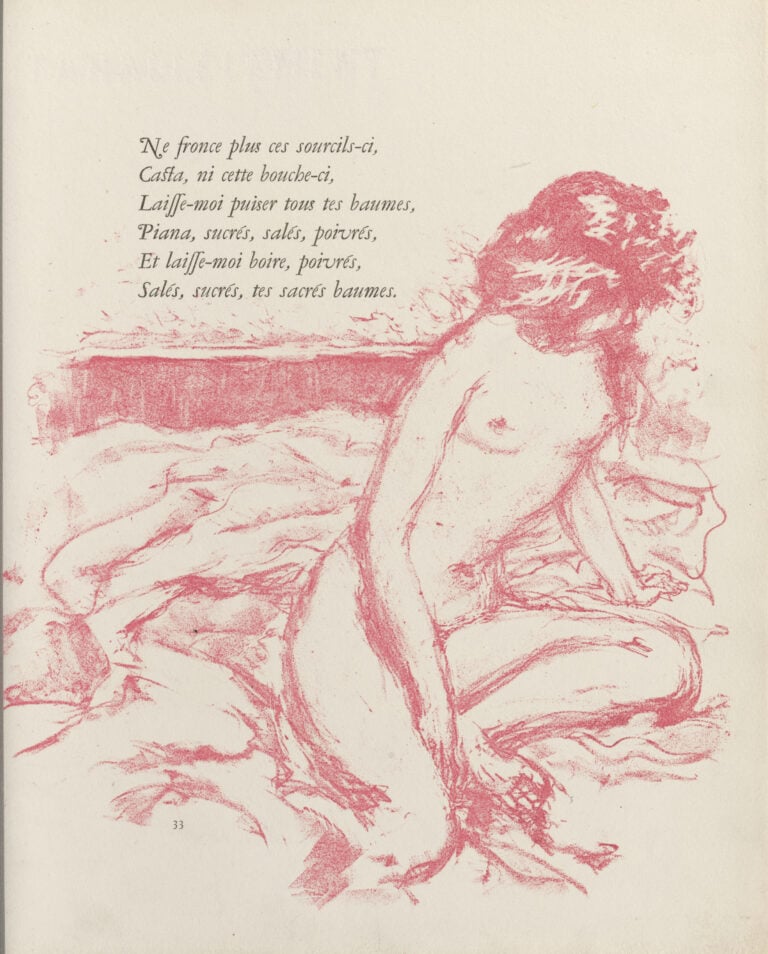 nabis, Pierre Bonnard, (1867-1947), illustration per Parall&egrave;lement, di Paul Verlaine, 1900, litografia a colori. BnF)