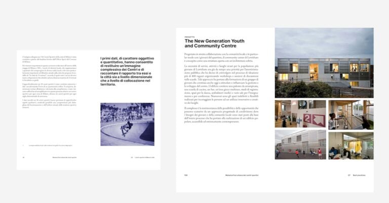 Il libro DEASCOURSE ISSUE 01 - Metamorfosi urbana dei centri sportivi. Foto Saganaki Agency. Courtesy De Amicis Architetti