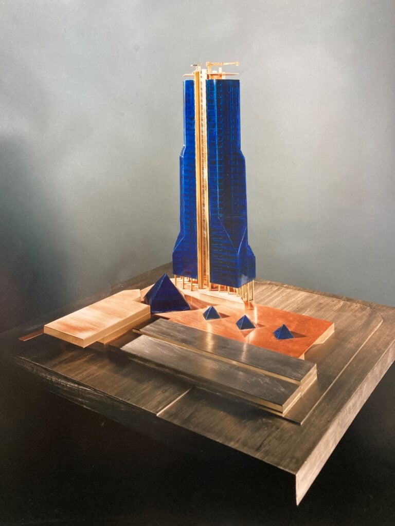 Bruno Fedrigolli, Maquette di una delle prime versioni del Crystal Palace, 1989 circa, Brescia. Courtesy Eredi Fedrigolli