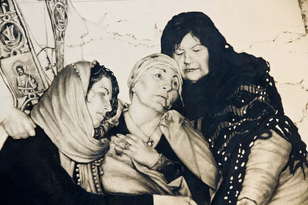 Andrea Mastrovito, GV 19,30, 2011-2014. Installazione permanente presso la Chiesa dell’Ospedale San Giovanni XXIII di Bergamo. Photo Maria Zanchi