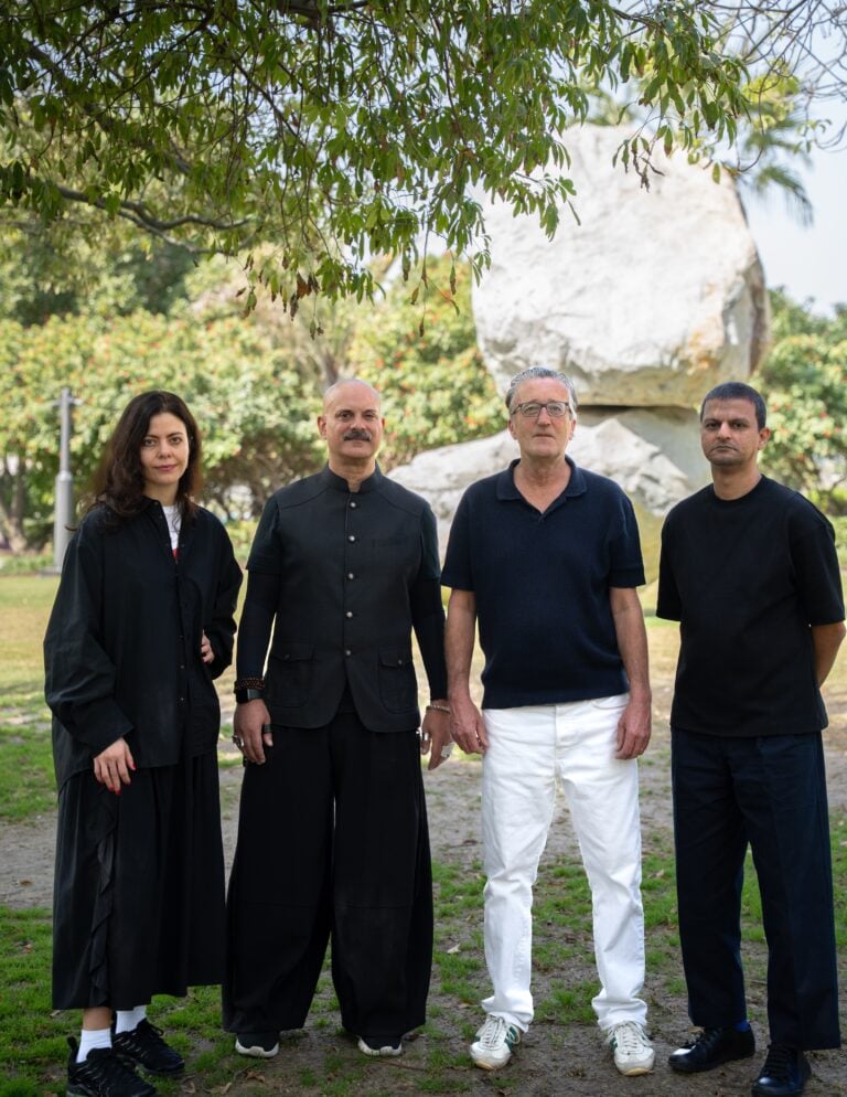 Curators 1 From LT to RT, Ruba Katrib, Mark Rappolt, Tom Eccles, and Shabbir Hussain Mustafa