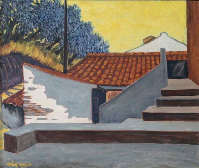 Giuseppe Migneco, Ulivi a San Greogorio, 1956