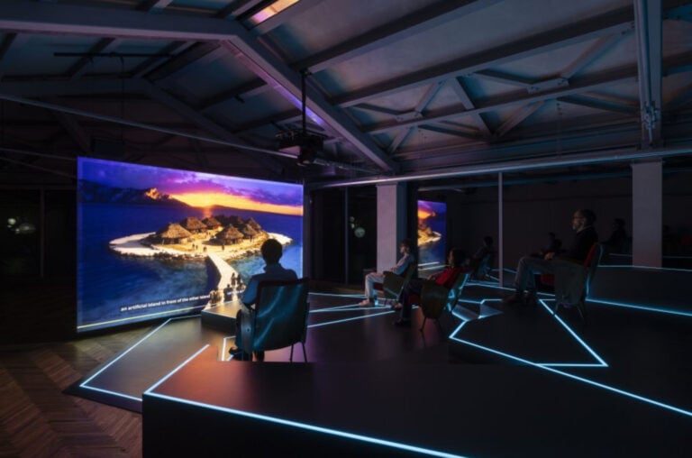 Hito Steyerl, The Island, 2025, Osservatorio Fondazione Prada. Foto Andrea Rossetti, Courtesy Fondazione Prada