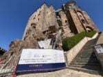 Sacra di San Michele. Il cantiere per il nuovo ascensore scavato nella roccia