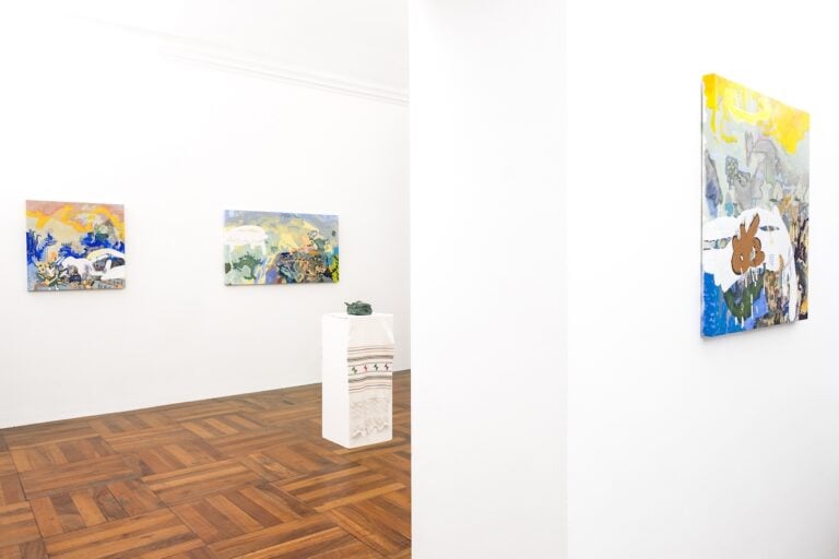 Victoria Stoian, Cel mai iubit dintre pămȃnteni, 2026, particolare della mostra &copy; ph Nadia Pugliese