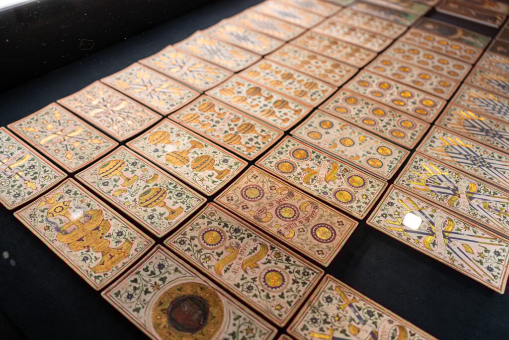 Tarocchi. Le origini, le carte, la fortuna. Installation view, Accademia Carrara, 2026. Ph: Antonio Cadei