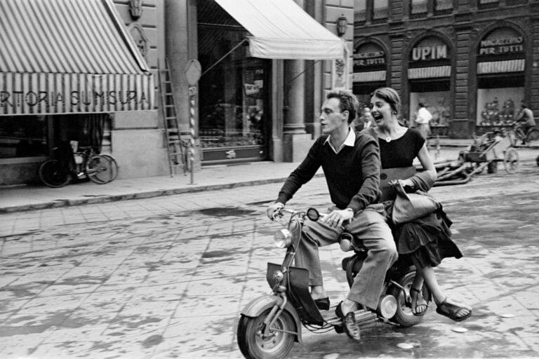 Ruth Orkin, Jinx and Justin on Scooter, Florence, Italy, 1951