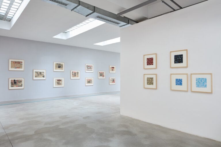 Installation view &ldquo;Nanni Balestrini. La rivolta illustrata&rdquo;, 17 gennaio - 17 aprile 2026, Frittelli arte contemporanea, Firenze. Photo credits: Fabrizio Farroni - Alto //Piano Studio. Courtesy Frittelli arte contemporanea, Firenze