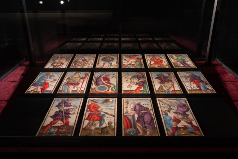 Tarocchi. Le origini, le carte, la fortuna. Installation view, Accademia Carrara, 2026. Ph: Antonio Cadei