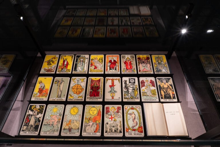 Tarocchi. Le origini, le carte, la fortuna. Installation view, Accademia Carrara, 2026. Ph: Antonio Cadei