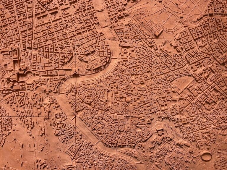 Terracotta Rome. Progettazione e realizzazione di Modelab, concept di Ricky Burdett e Marco Galofaro, 2025. Collezione MAXXI Architettura e Design contemporaneo, foto di dettaglio. Courtesy Marco Galofaro