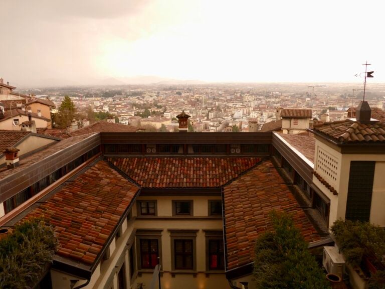 Bergamo, Fondazione Polli Stoppani, vista dal giardino superiore