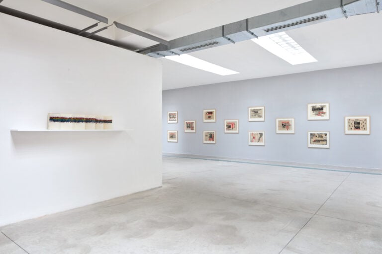 Installation view &ldquo;Nanni Balestrini. La rivolta illustrata&rdquo;, 17 gennaio - 17 aprile 2026, Frittelli arte contemporanea, Firenze. Photo credits: Fabrizio Farroni - Alto //Piano Studio. Courtesy Frittelli arte contemporanea, Firenze