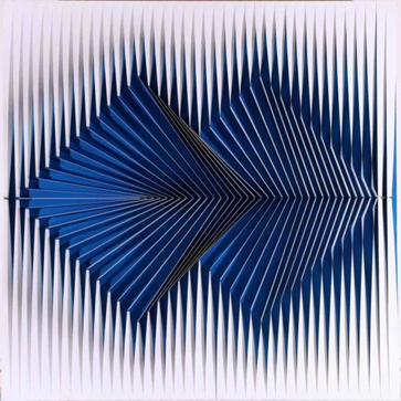 Alberto Biasi, Politipo, 1969, rilievo in PVC su tavola