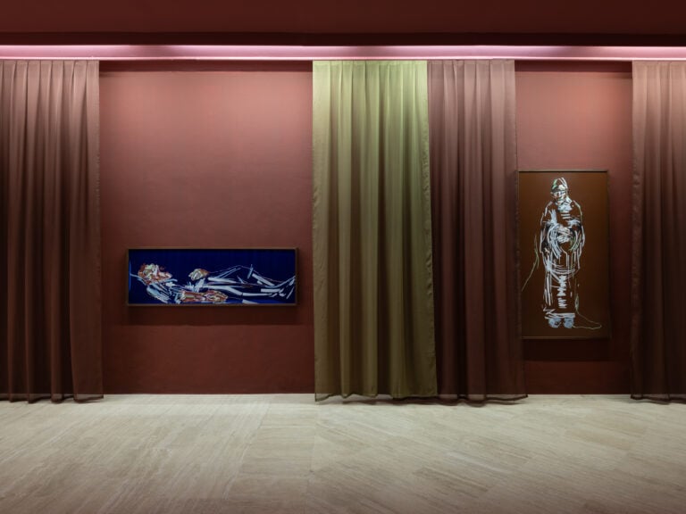 Installation view, Affrettati Lentamente, Conversation Piece Part XI, a cura di Marcello Smarrelli, Fondazione Memmo, 2026 | Paul Maheke, Foto Daniele Molajoli