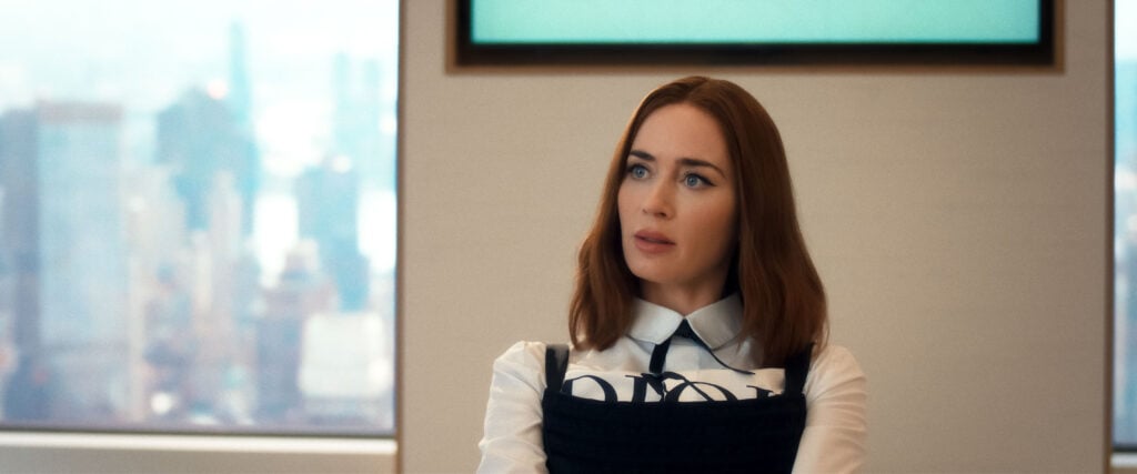 Emily Blunt as Emily Charlton in 20th Century Studios' THE DEVIL WEARS PRADA 2. Photo courtesy of 20th Century Studios. © 2026 20th Century Studios. All Rights Reserved.