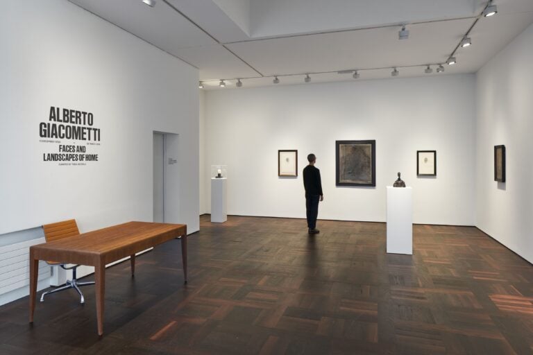 Installation view, Alberto Giacometti. Faces and Landscapes of Home, curated by Tobia Bezzola, at Hauser & Wirth St. Moritz. &copy; Succession Alberto Giacometti / 2025, ProLitteris, Zurich. Photo: Jon Etter