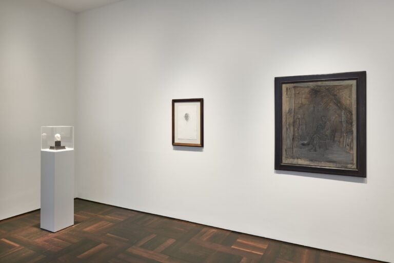 Installation view, "Alberto Giacometti. Faces and Landscapes of Home", curated by Tobia Bezzola, at Hauser & Wirth St. Moritz. &copy; Succession Alberto Giacometti / 2025, ProLitteris, Zurich. Photo: Jon Etter