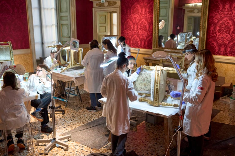 Palazzo Reale nuovi interventi della Scuola di Restauro di Botticino per l'arrivo del Presidente della Repubblica Sergio Mattarella