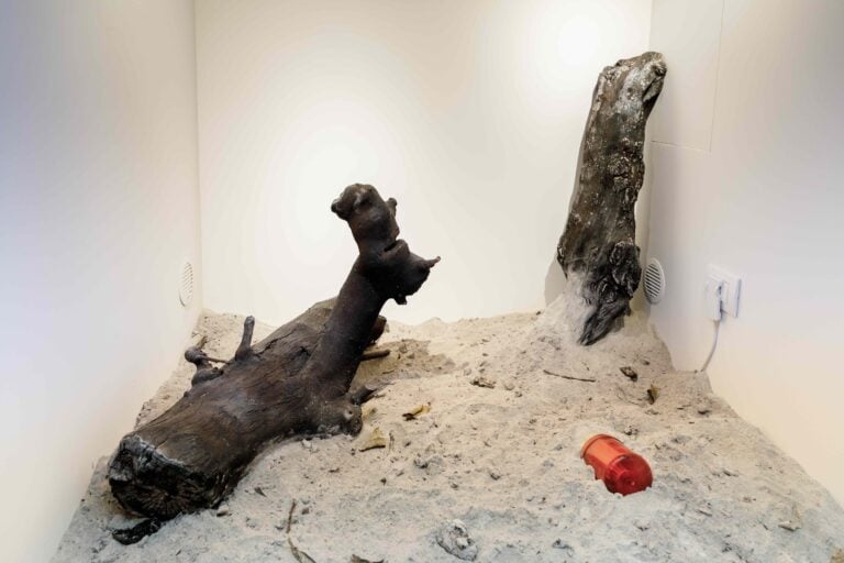 Installation view, Jona Fierro, Come il fuoco brucia la foresta e come la fiamma incendia i monti - Residuo #01, dimensioni variabili, 2025. &copy; Danilo Donzelli Photography