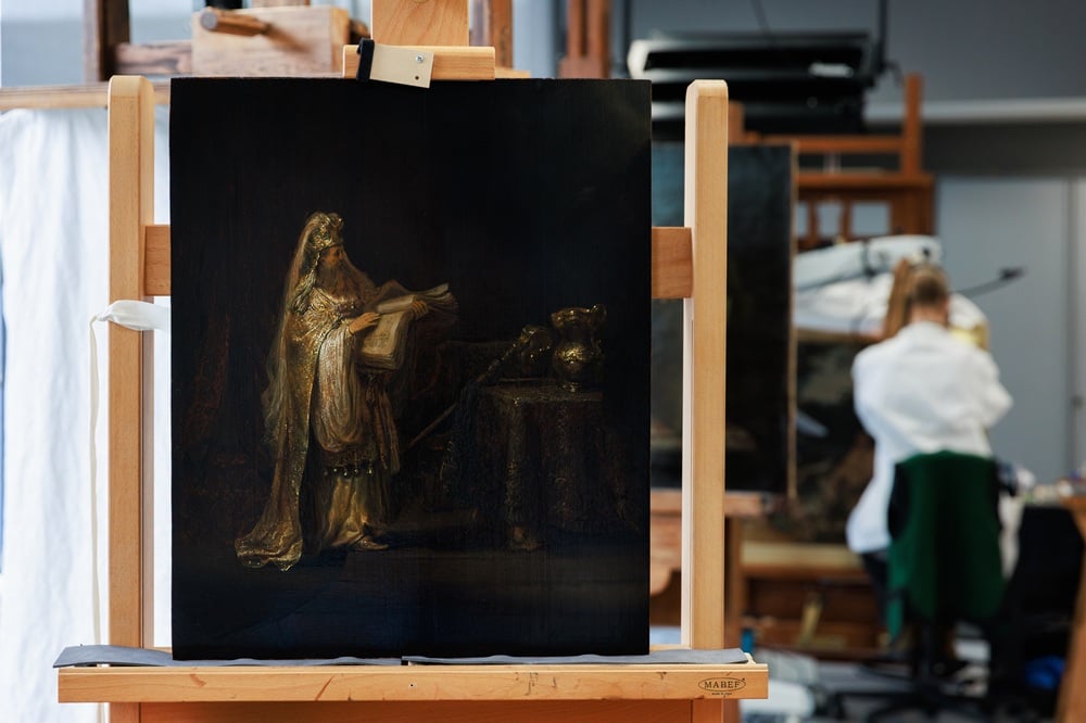 Rembrandt van Rijn, Visione di Zaccaria al Tempio (dettaglio). Photo Rijksmuseum/Kelly Schenk
