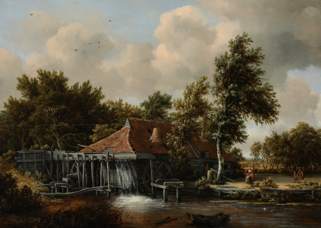 Meindert Hobbema, Il mulino ad acqua, 1664. Rijksmuseum, Amsterdam, Paesi Bassi