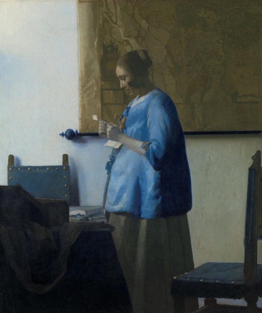 Vermeer – Donna in blu che legge una lettera