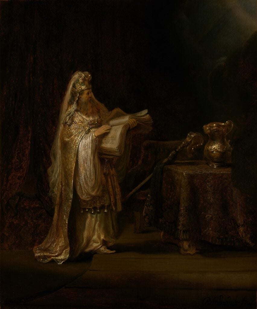 Rembrandt van Rijn, Visione di Zaccaria al Tempio (dettaglio). Photo Rijksmuseum/Kelly Schenk