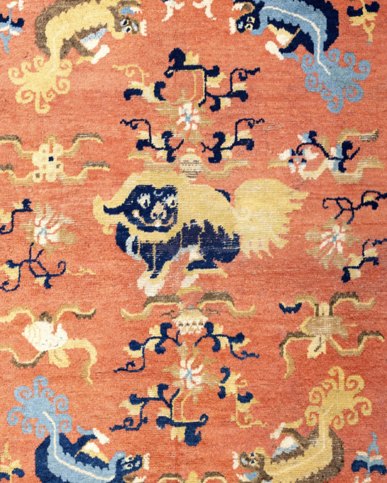 Ningxia, Cina centrale, inizio del XIX secolo, ordito e trama in cotone, nodo in lana, cm 196 x 136. Photo Wladimir Zaleski