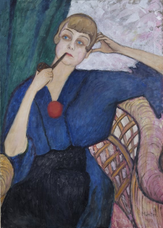Gabriele M&uuml;nter,&nbsp;Ritratto di Anna Aagaard, 1917. Leicester Museums and Galleries. &copy; DACS 2013