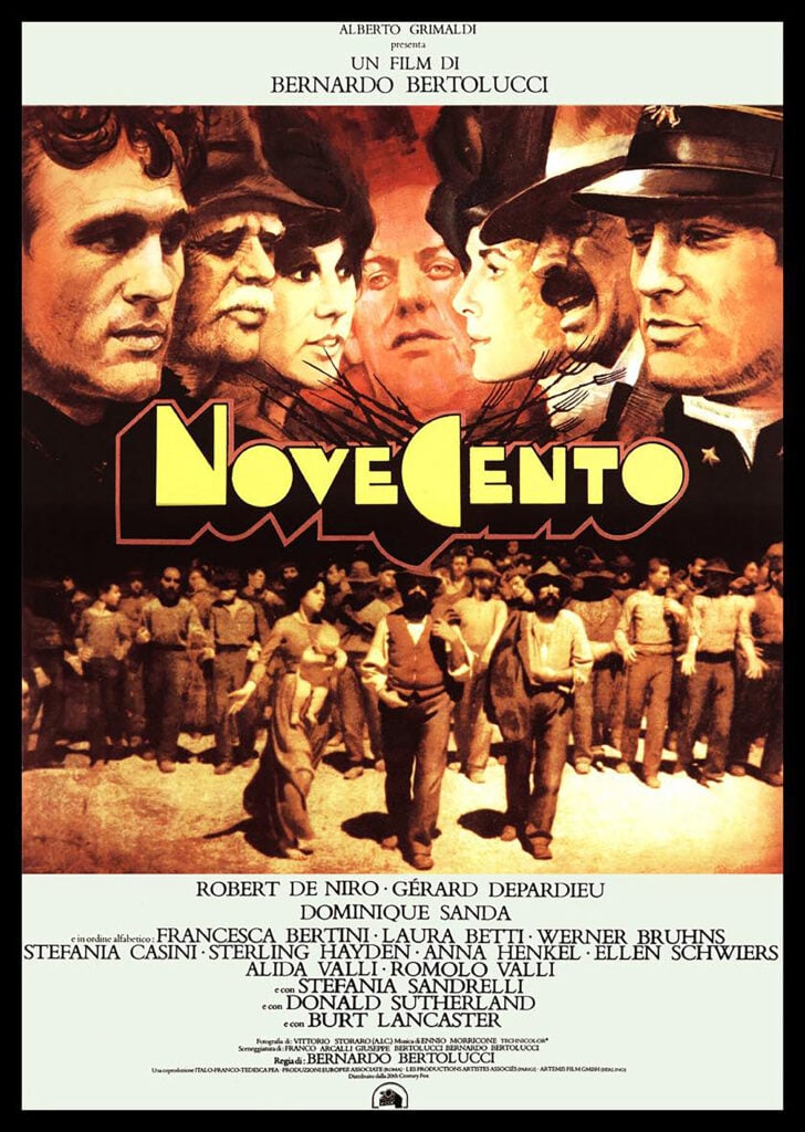 Locandina del film "Novecento",
regia di Bernardo Bertolucci, 1976