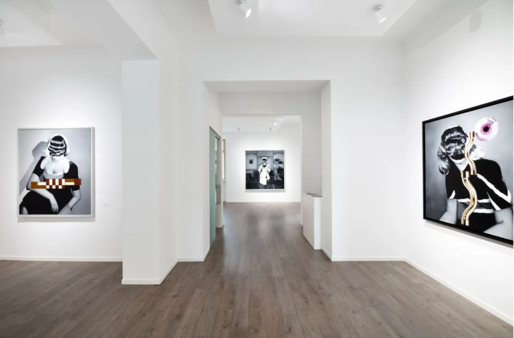 Veduta dell'esposizione di He Wei da Primo Marella Gallery @primomarellagallery Lugano
