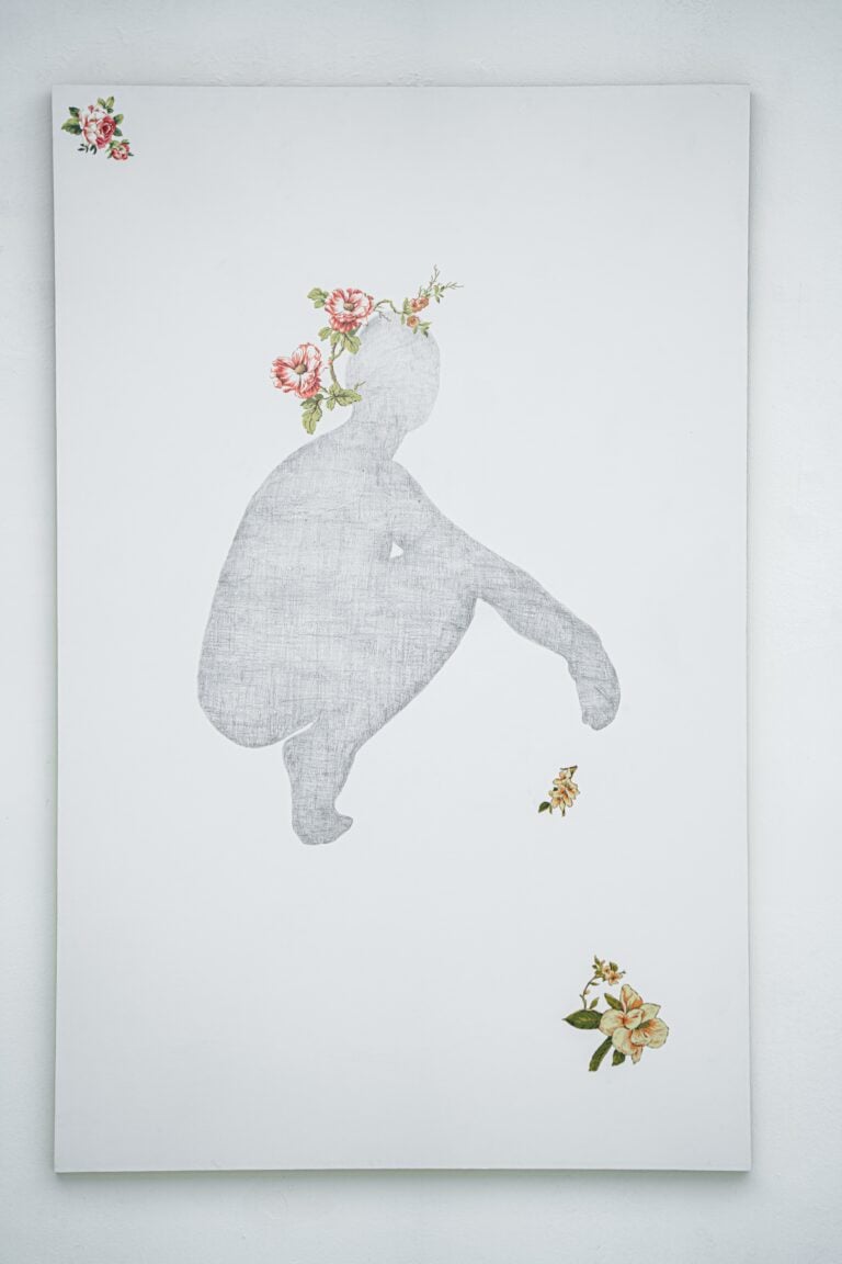 Donatella Spaziani, 100 giorni in Cina, disegno e collage su carta, 2026. Foto credit: Sichuan Fine Arts Institute Art Museum