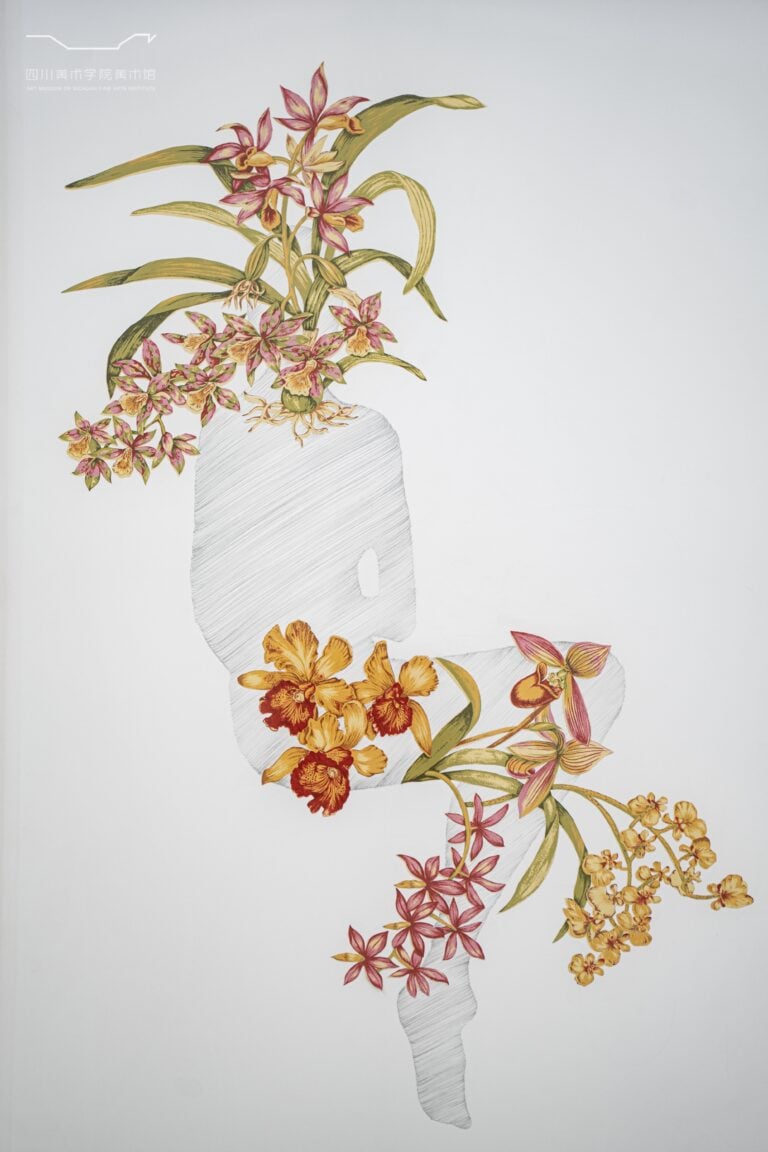 Donatella Spaziani, Senza titolo, disegno e collage su carta, 2019. Foto credit: Sichuan Fine Arts Institute Art Museum