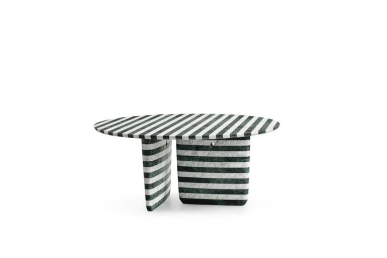 Tobi-Ishi Special Edition, marmo di Carrara bianco e verde, B&B Italia, 2022 / &copy; B&B Itaila