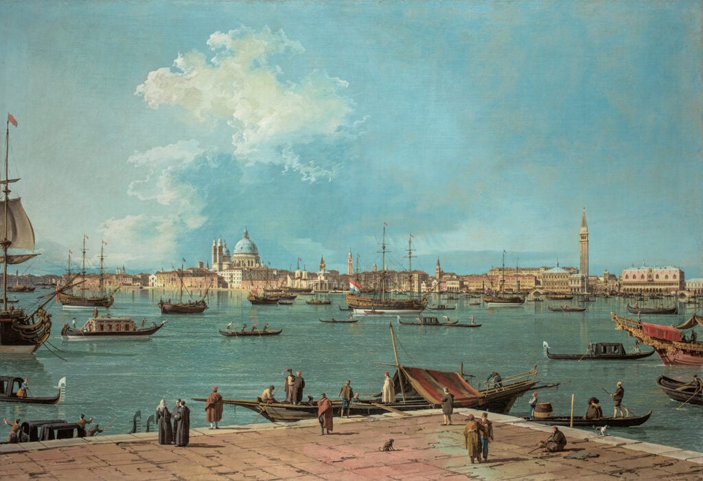 Venice (The Bacino di San Marco from San Giorgio Maggiore), Canaletto, 1735/44. &copy; Wallace Collection, London, UK / Bridgeman Images