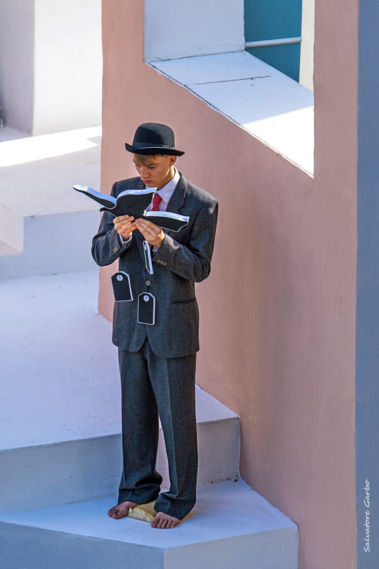 Figuranti sui carri di gesso e di pensiero di Casola Valsenio