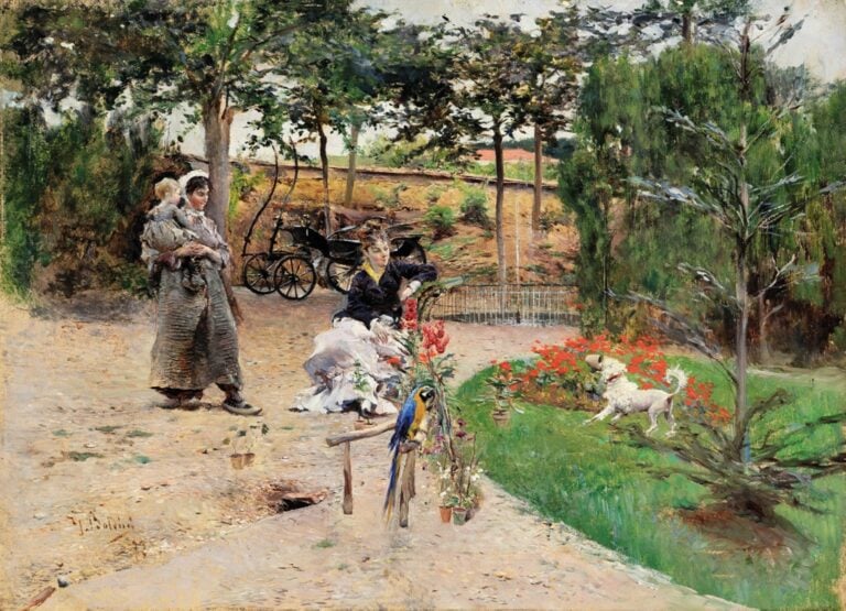 Giovanni Boldini, In giardino, 1873. Coll. privata. Courtesy Milano, Enrico Gallerie d'Arte