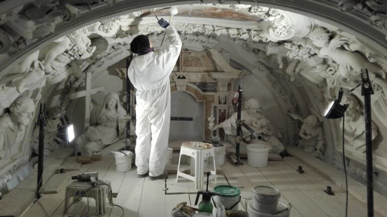 Il cantiere di restauro al Teatro San Filippo. Courtesy Soprintendenza ABAP L'Aquila e Teramo