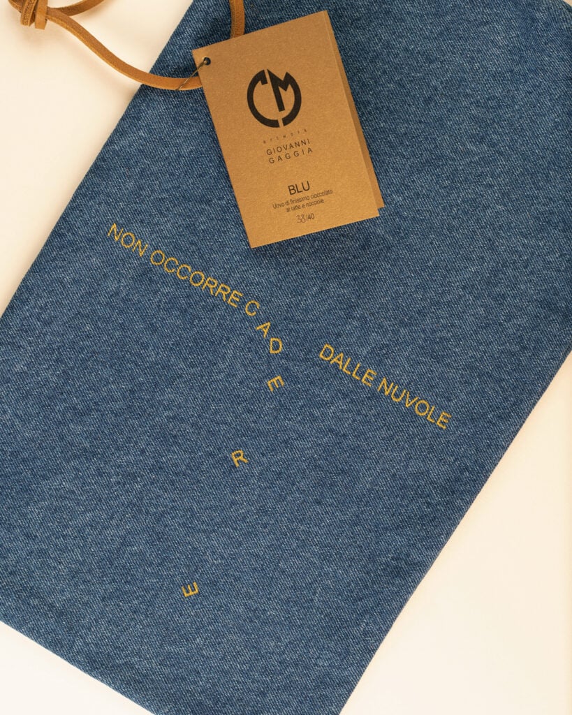 Il packaging dell'uovo BLU. Photo Paolo Savino