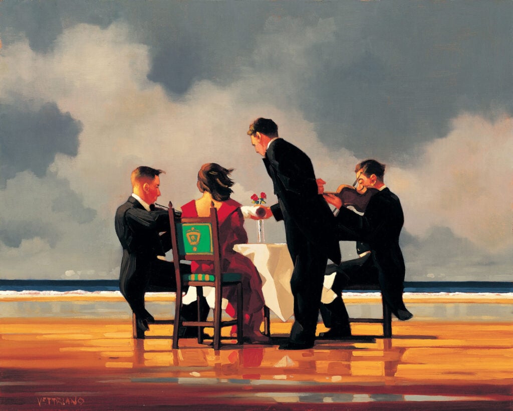 Jack Vettriano, Elegy for th Dead Admiral, 1994, 64x75.5cm, opera su carta museale